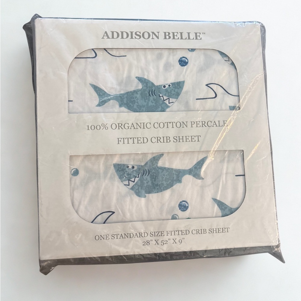 Addison Belle Shark Crib Sheet